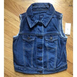 Gap Sleeveless Blue Jean Vest Size 4 brand New